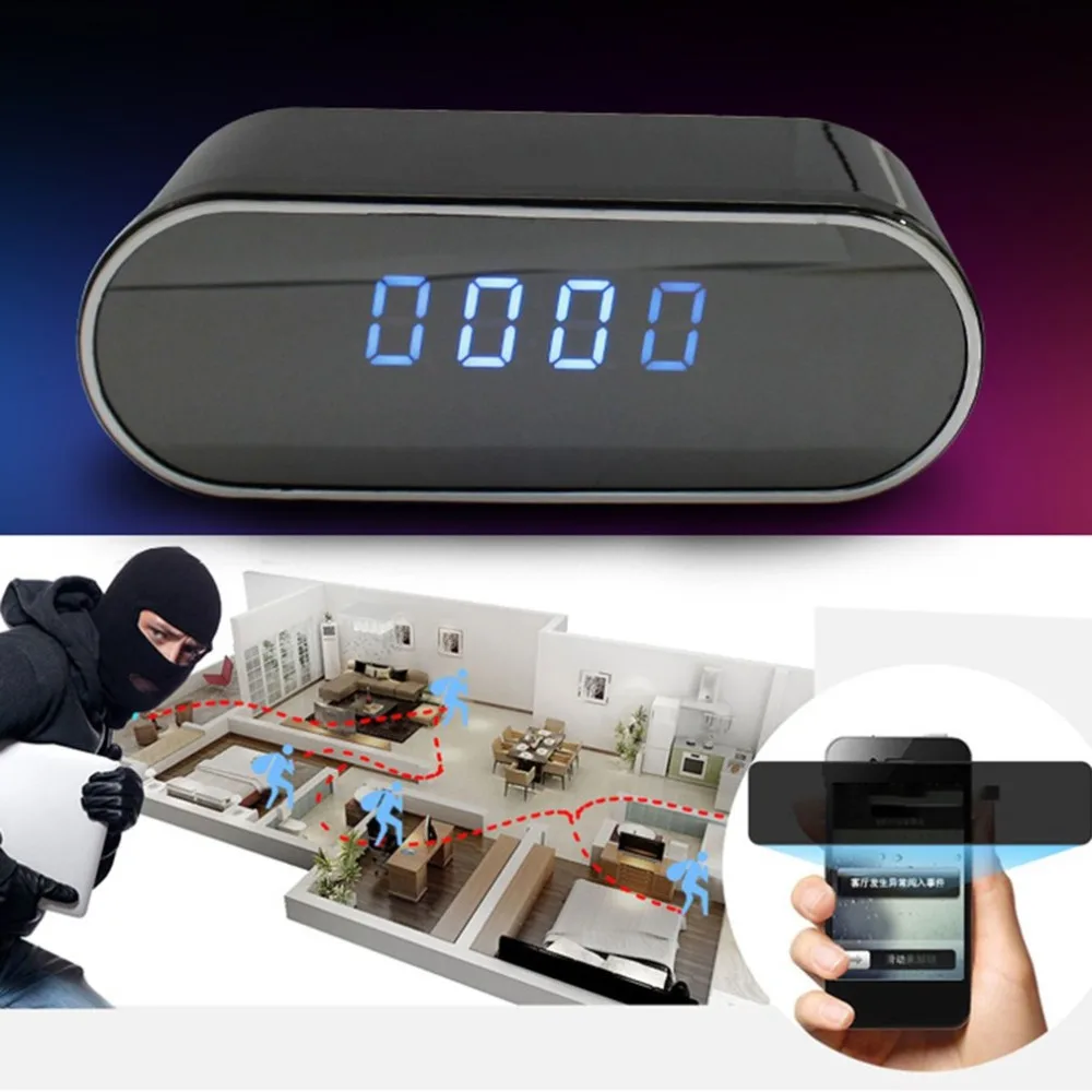 Мини камера часы 1080 HD DV DVR мини видеокамера сигнализация ИК Обнаружение движения