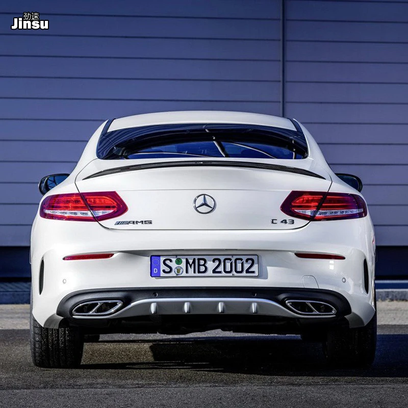 C205 c63 Стиль углеродного волокна багажник задний спойлер для Benz C class c200 c220 c250 coupe 2