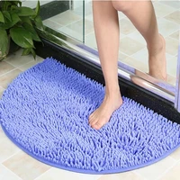 1pc 40x60cm soft chenille carpet slip resistant bathing room rug floor mat dirt semi circle cushion mats rugs bathroom carpets