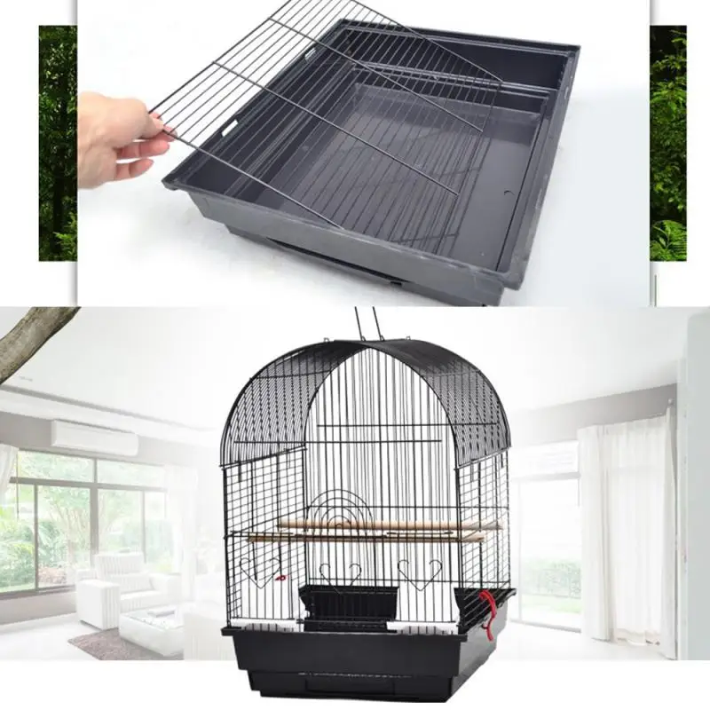 

Bird Cage Iron Bird Parrot Cage Play Top Macaw Cockatoo Parakeet Cage + Plastic feeder & plastic tray Bird Home jaulas