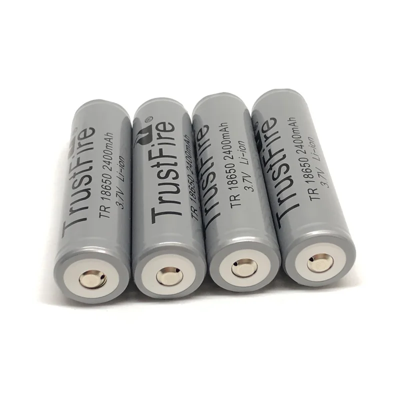 

TrustFire Protected TR 18650 2400mah 3.7V Li-ion Camera Torch Flashlight Lithium Battery 18650 Rechargeable Batteries with PCB