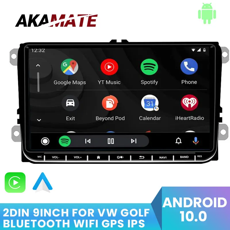 Автомобильный радиоприемник 2DIN 9 дюймов поддержка Carplay Android авто 10 0 FM Bluetooth Wi-Fi