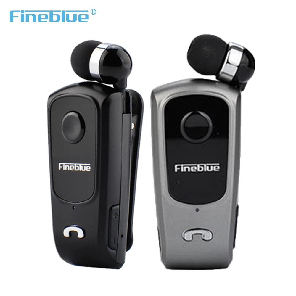 

FineBlue F920 Retractable Wireless Bluetooth Earphones Handsfree Headset Stereo Headphone Clip Mic Phone Call Portable