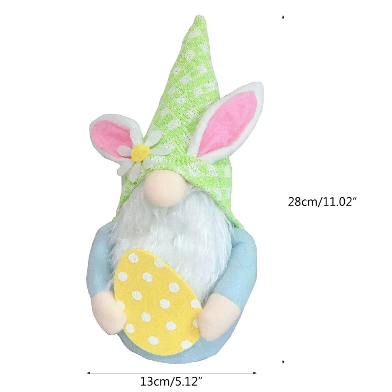 

Easter Bunny Egg Gnome Decoration Handmade Faceless Doll Plush Dwarf Swedish Tomte Elf Ornament