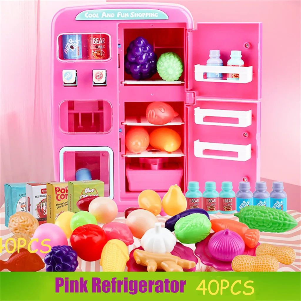 40 шт. кухонные игрушки Детский торговый автомат холодильник игрушечный подарок