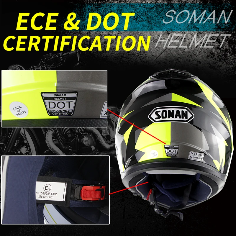 Soman анфас Bluetooth мотоциклетный шлем Ece Сертифицированный шлем гоночный КАСКО вентилируемый шлем мото с bluetooth-гарнитурой