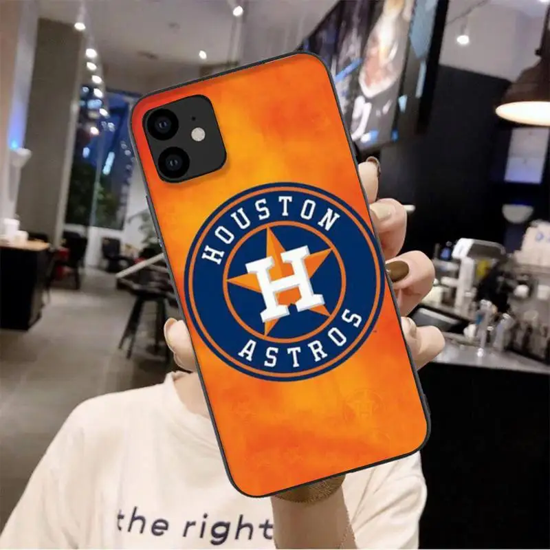 

0 Houston Astros Black TPU Phone Case For Iphone 6 6s 7 8 Plus XR X XS 11 12 Pro Mini Max
