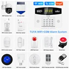 Умная Система сигнализации Fuers DIY Tuya, Wi-Fi охранная сигнализация для умного дома, GSM сигнализация с цветным ЖК-дисплеем, датчик движения для домашней безопасности