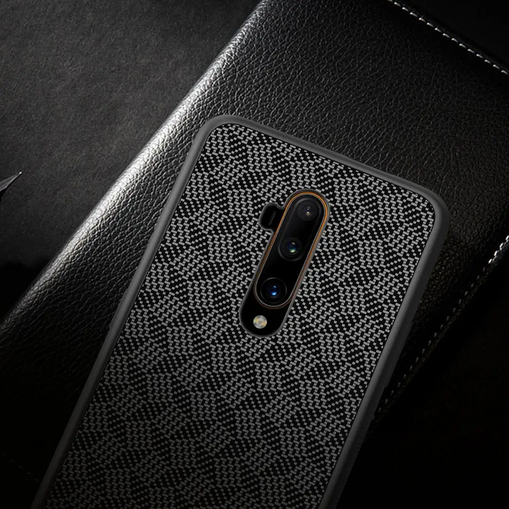 Для Oneplus 7T Pro задняя крышка чехол NILLKIN клетчатый синтетический карбоновый чехол для телефона бампер чехол для Oneplus 7T Pro