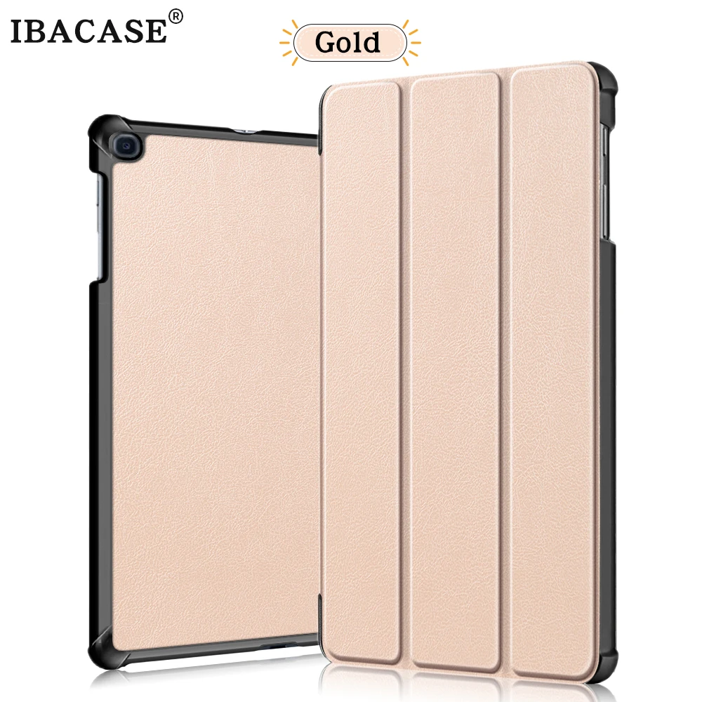 Gold Чехол для samsung galaxy Tab A 10,1 SM-T510 T515 чехол для планшета Роскошный PU чехол Модный цветной кожаный чехол с рисунком - Цвет: Gold