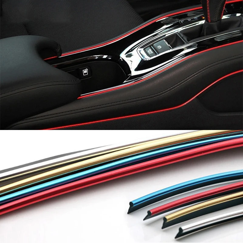 

Car Mouldings Trim 3D Line Strips Decorative Strips Line For Volkswagen VW Golf 4 6 7 GTI Tiguan Passat B5 B6 B7 CC Jetta MK5