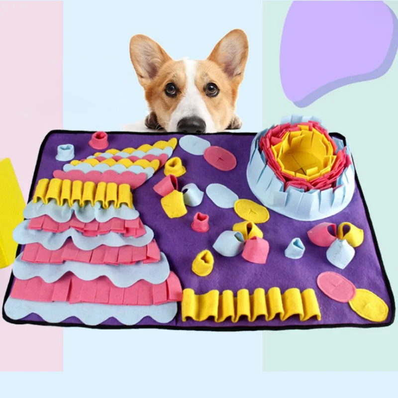 

Pet Dog Toys Puzzle Sniffing Mat Cat Sniffing Blanket Interactive Blanket Puzzle Sniffing Mat Dog Snuffing Mat