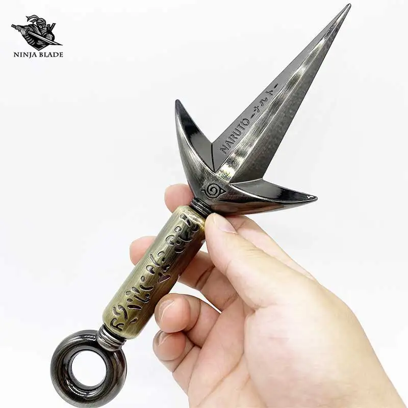 

Minato Kunai The Art of Fly Raytheon Kunai Flying Thounder God Blade Namikaze Weapon Metal Model Full Size 25CM/9.8 inches