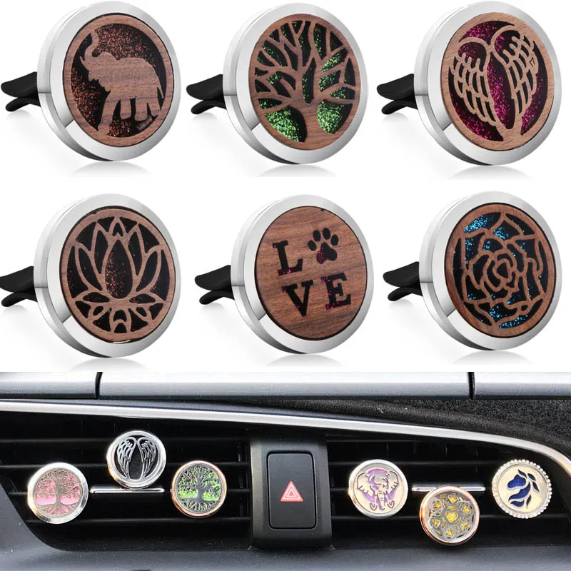 Новый деревянный автомобильный рассеиватель воздуха из нержавеющей стали