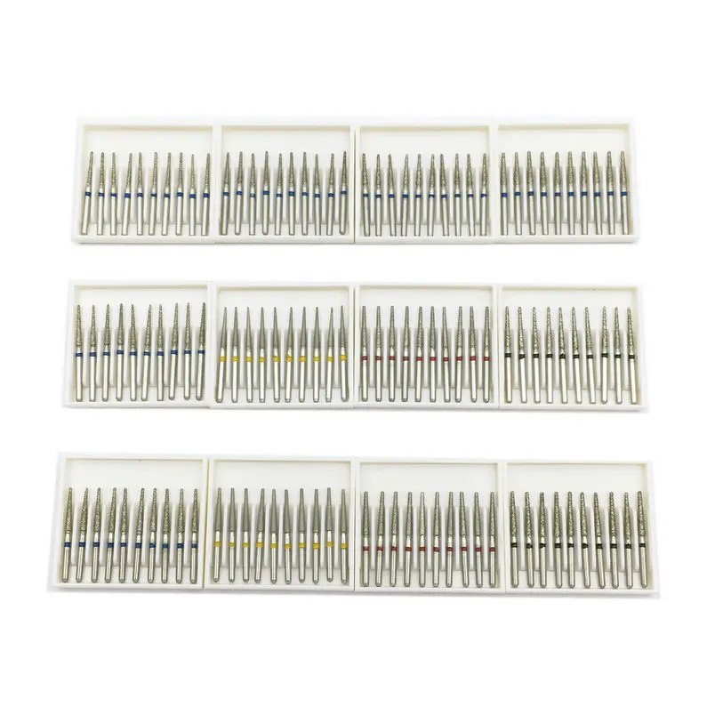 100 шт./10 коробок Стоматологические алмазные Буры сверла серии TF