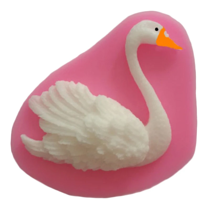 Силиконовая форма 3D лебедя сделай сам милая для мыла торта капкейков желе конфет