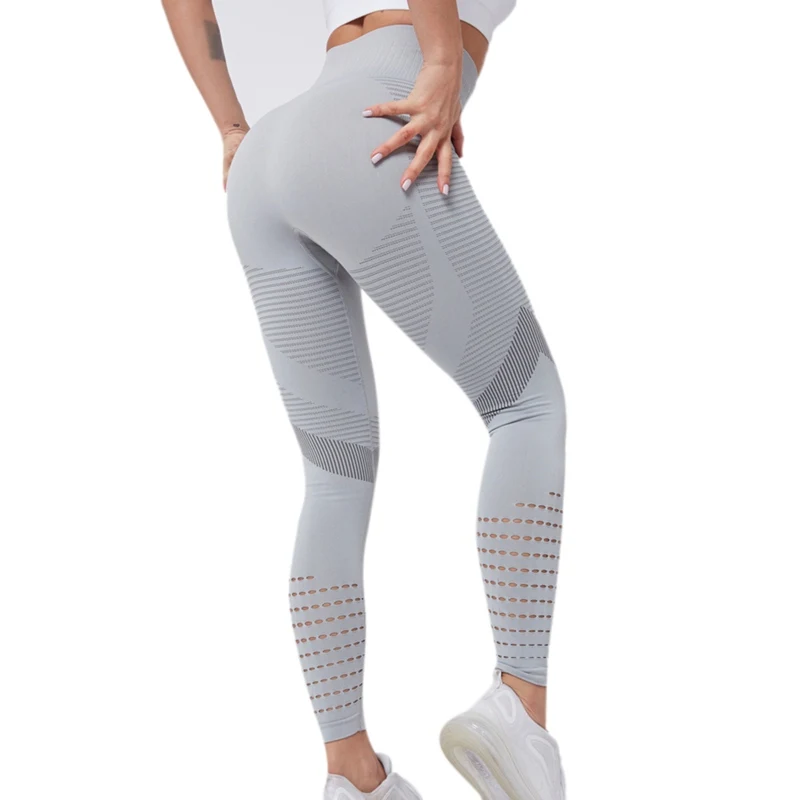 

Women High Elastic Nylon Fitness Trousers High-Waist Peach Hips Slim Running Sports Pants