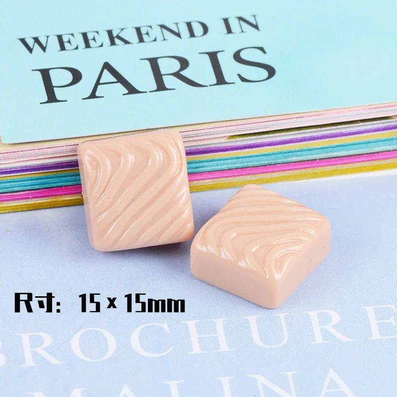 20 pcs simulation resin chocolate japanese style food play fake choc phone case diy decorate accessories free global shipping