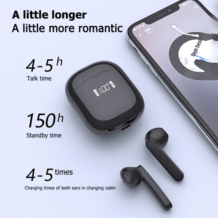 

TWS Wireless Bluetooth 5.0 Earphone Touch Button Earbuds Noise Reduction Sports Headset With Mic LED Power Display Charger Case