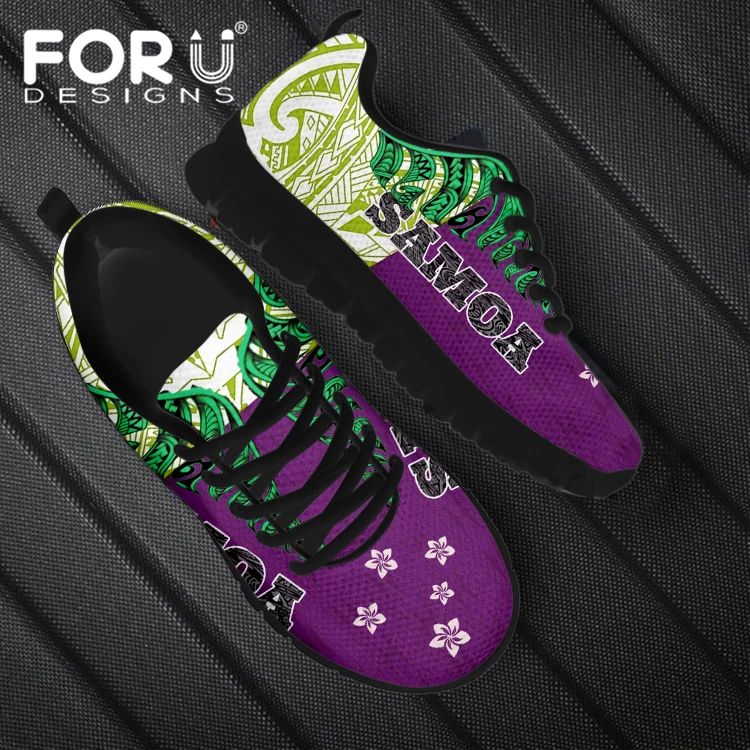 

FORUDESIGNS Women Casual Shoes Samoa Troditional Ethnic Prints Light Sports Shoes Fashion Comfortable Breathable Footwear 2021