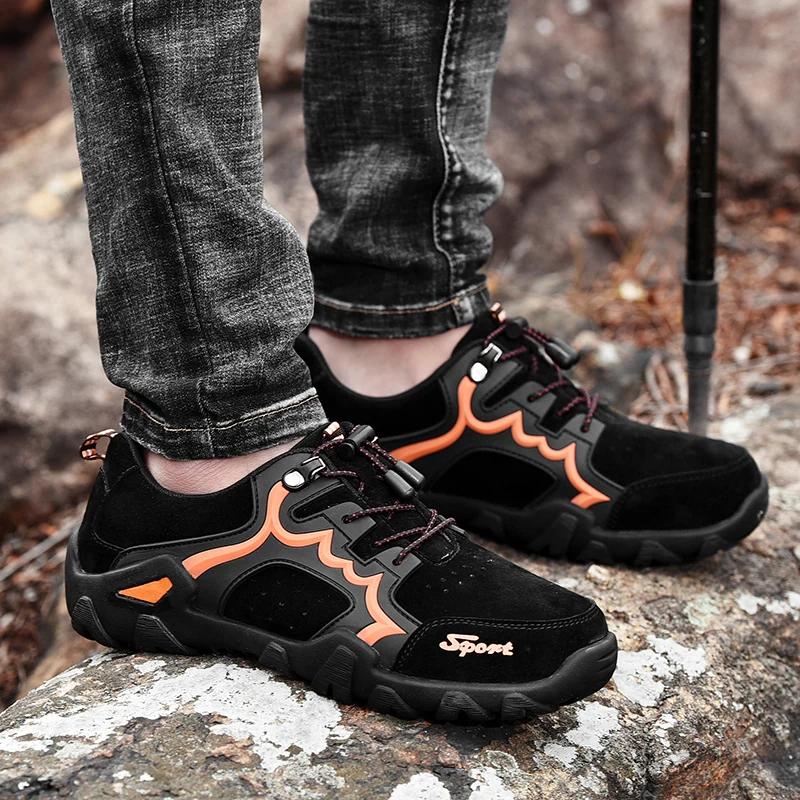 

High Quality Men Hiking Shoes 2020 Outdoor Breathable Sport Shoes Trail Upstream Outventure Brand Sneakers Man Climbing Athletic