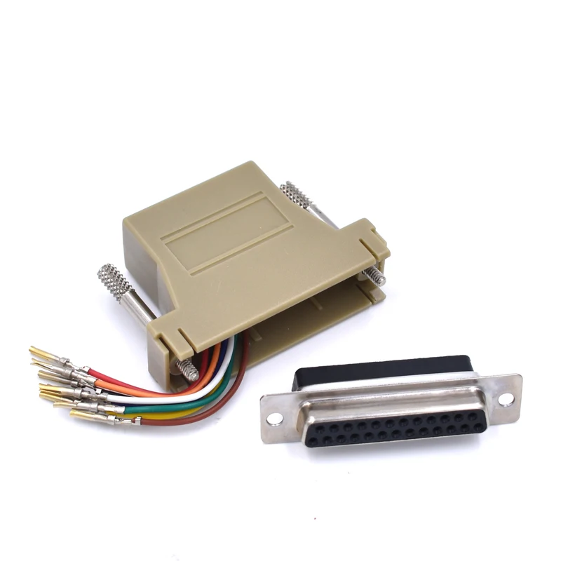 100 шт./лот DHL Бесплатная доставка DB25 Женский к RJ45 Модульный адаптер | Компьютеры и