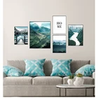 Картина с рисунком для украшения гостиной, скандинавский доломит, озеро, природный ландшафт, скандинавский стиль, Настенная Картина на холсте