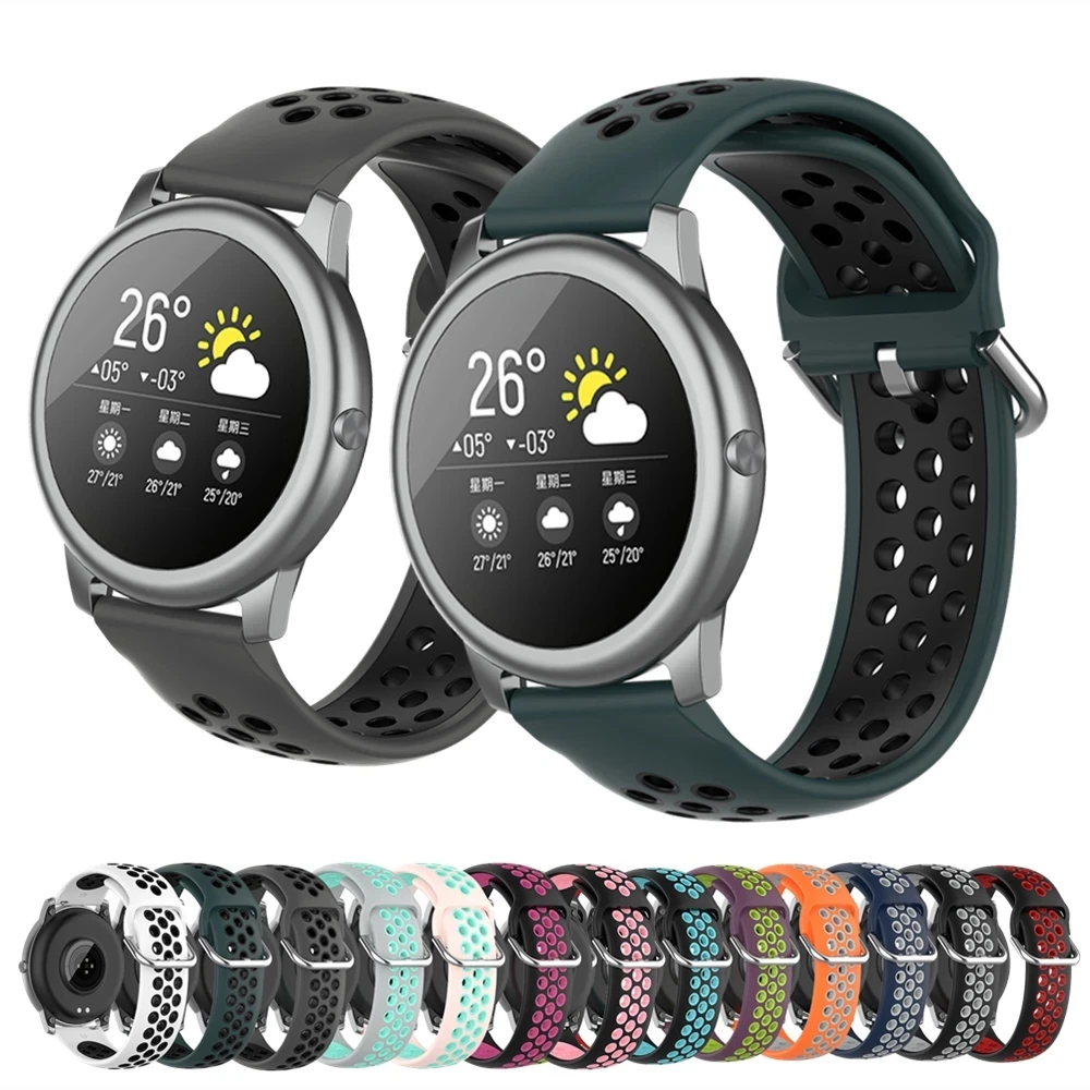 

Silicone Bracelet For Amazfit Gts Bip Gtr 42mm Wrist Strap For Xiaomi Amazfit GTS 2 BipS For Garmin Vivoactive3 Smart Watch Band
