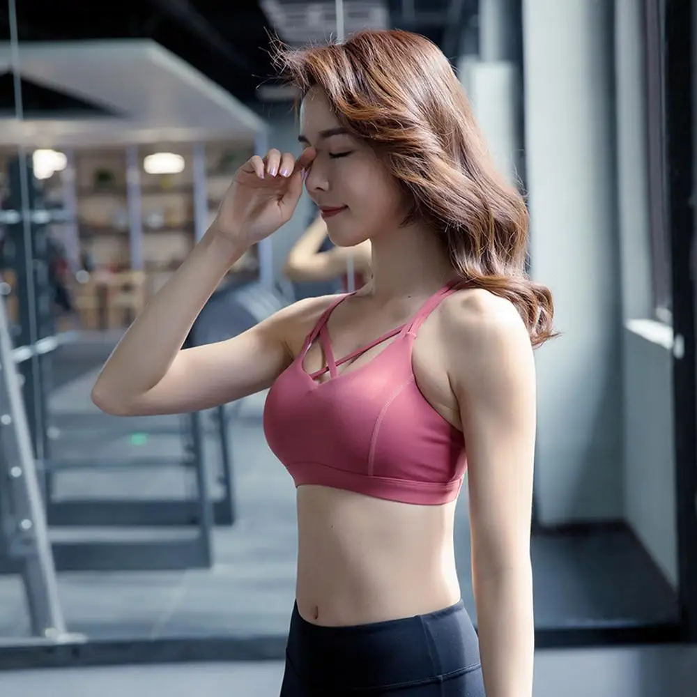Женский фитнес топ спортивный бюстгальтер Летний дышащий Быстросохнущий