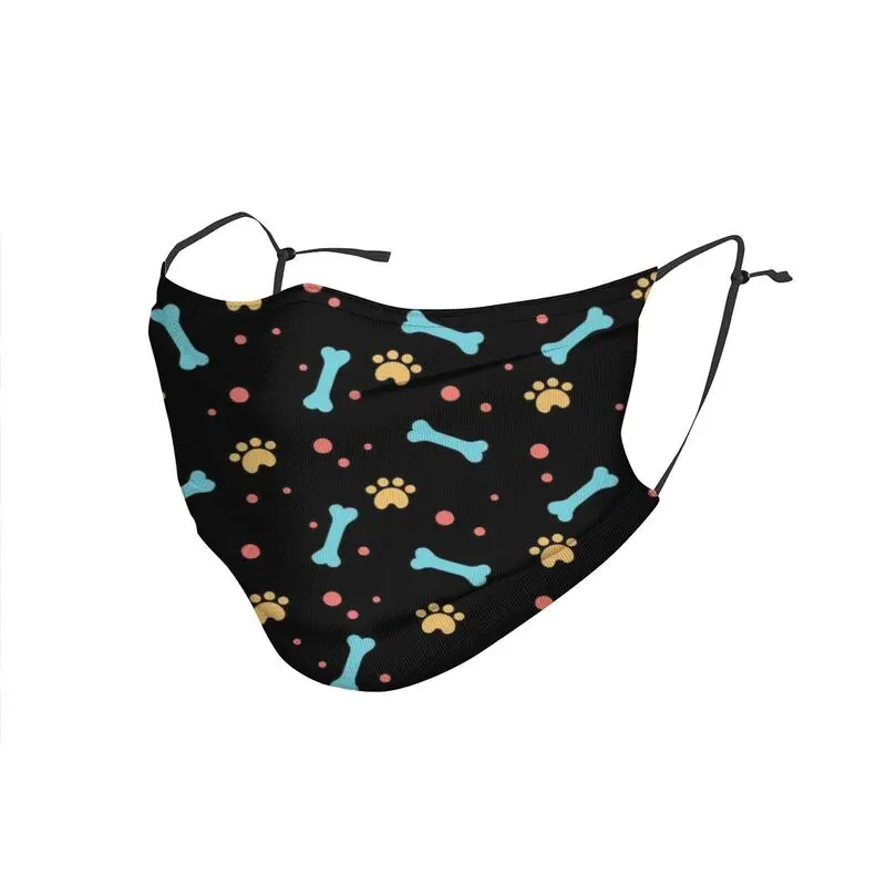 Моющиеся Винтаж собачьих лап и маска &quotкости&quot для взрослых унисекс косплей Shiba