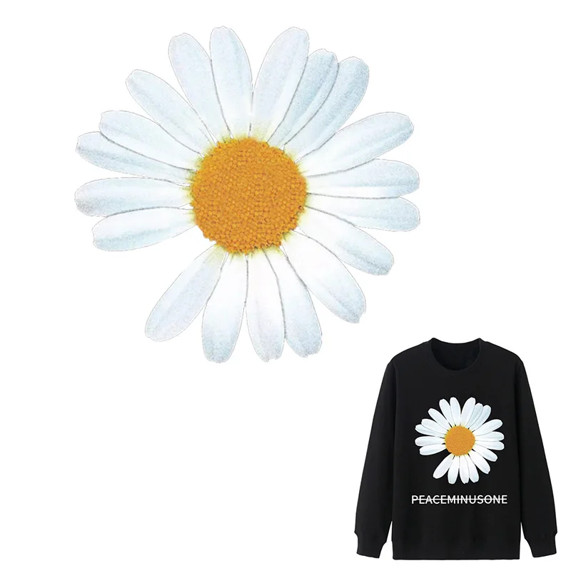 

Little Daisies Patches For Clothing Heat Transfer Parches For T-Shirt Diy Set Iron On Transfer Fashion Flower Decoration Sticker