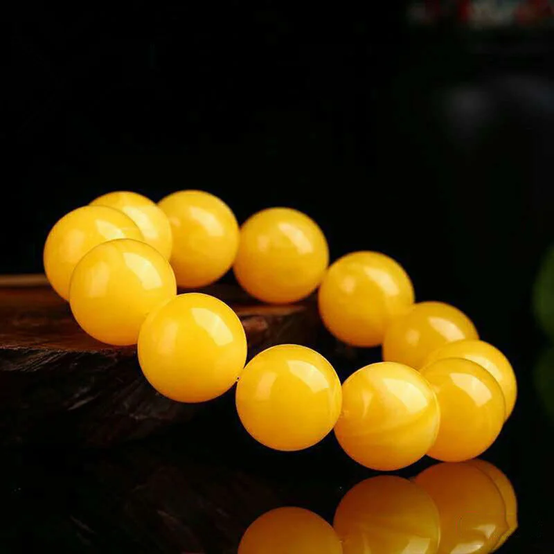 

Натуральный Янтарный браслет, парные куриные масла, желтые, старые и восковые бусины для мужчин и женщин, ювелирные изделия, янтарные брасле...