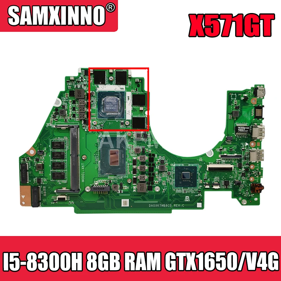 

Akemy For ASUS VivoBook X571GT X571GD K571GD VX60GT Laotop Mainboard X571GT Motherboard I5-8300H CPU 8GB RAM GTX 1650/V4G