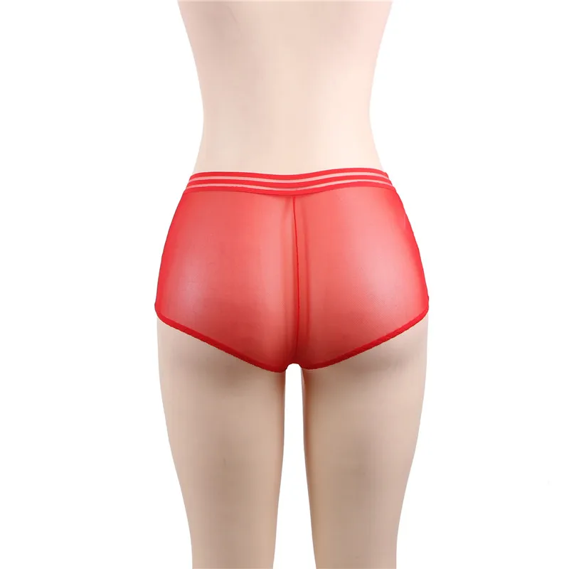 Трусы женские Ohyeahlover черные фиолетовые красные прозрачные дышащие большие