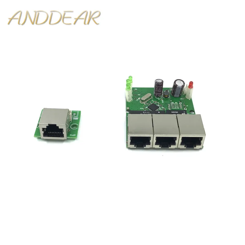 OEM завод прямой Мини Быстрый 10/100 Мбит/с 3-портовый Ethernet сетевой концентратор lan