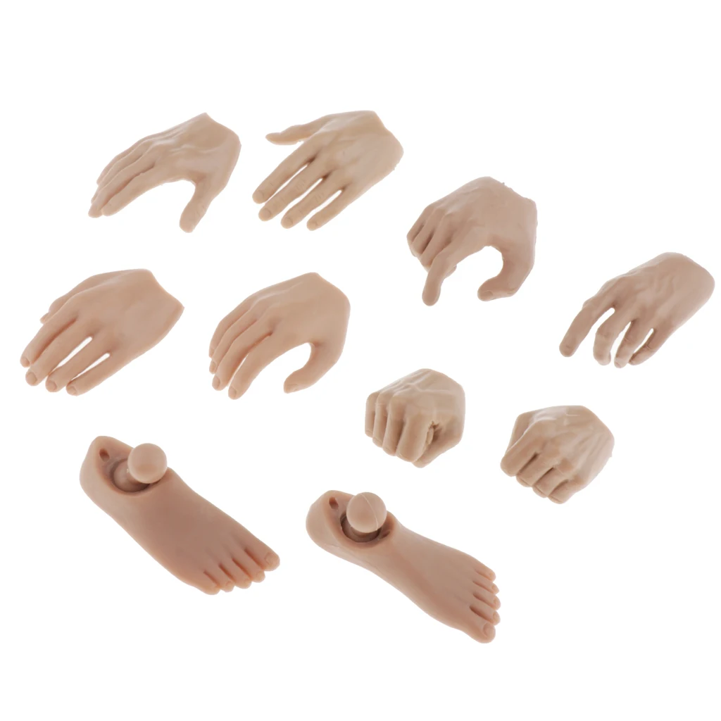 

5 Pair 1/6 Action Figure for 12'' Soldier Figure Replacements DIY Making Parts