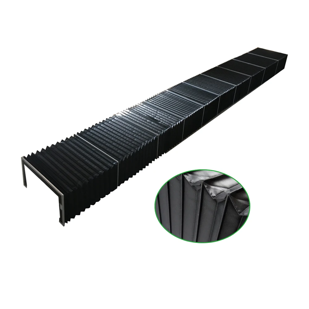 

Flexible dust cover guide rail accordion shield bellows cover