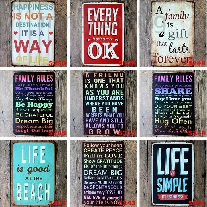 Говоря слова! Подарок 8*12 дюймов металлическая жестяная вывеска галерея Постер Tps