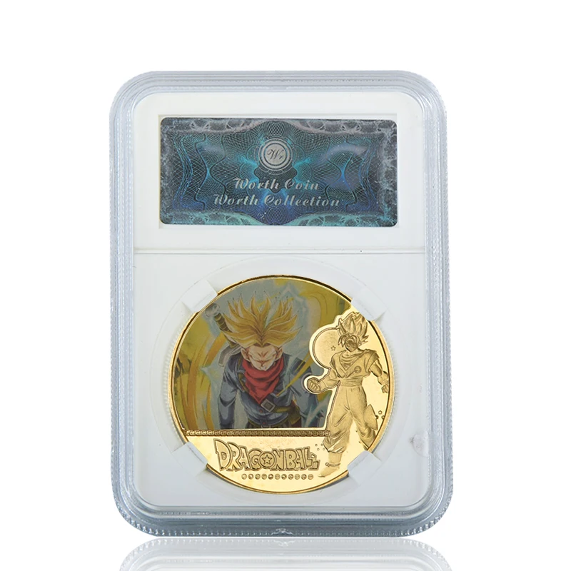 coin3 with case 5 шт. WR Dragon Ball позолоченные Коллекционные монеты с держателем для монет японский набор монет медаль подарок Прямая поставка - Цвет: coin3 with case