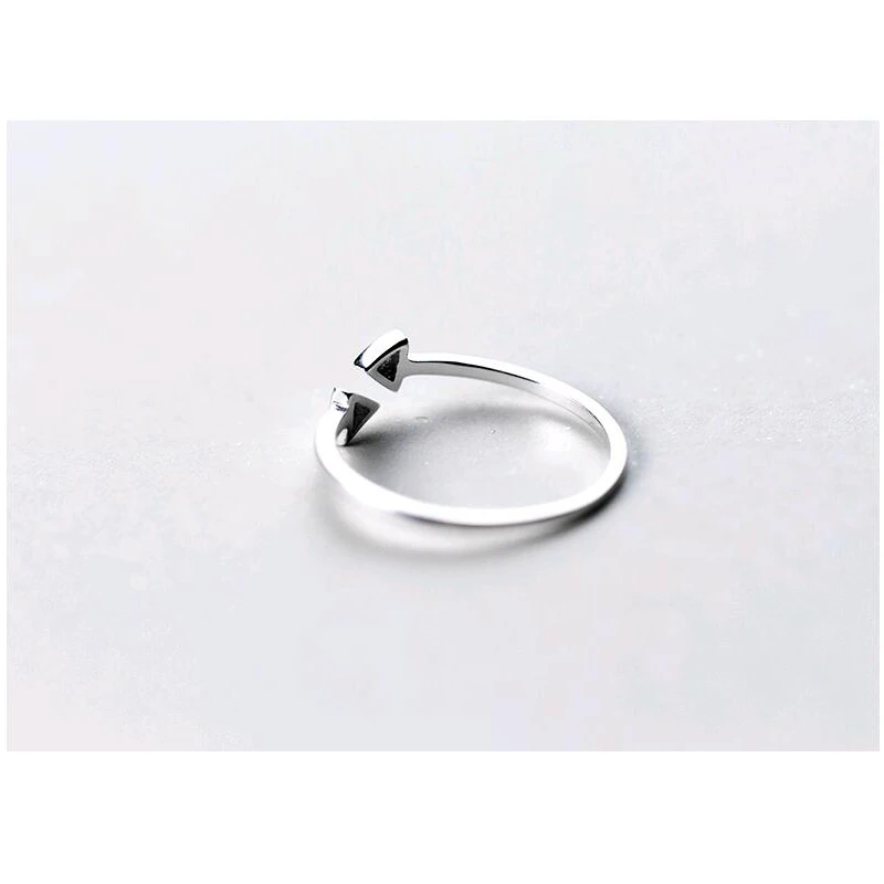 Trustdavis серебро 925 пробы модное геометрическое двойное треугольное Открытое