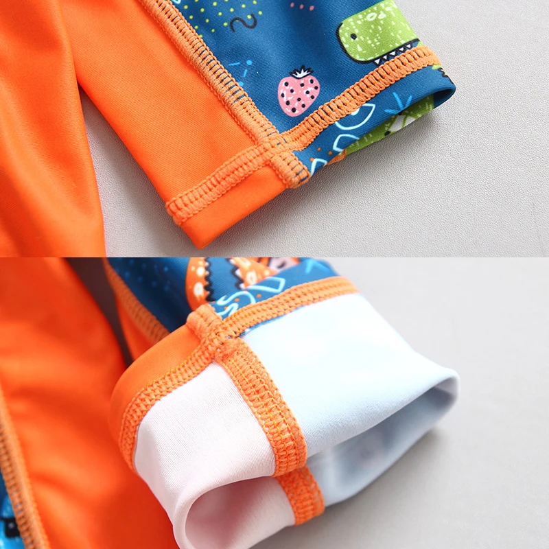 Swimsuit Kids 1-8 Years Boys Swimwear Baby Boy Bathing Swimming Pool Clothes Children's Swim Suit Dinosaur Sunscreen Pants Set