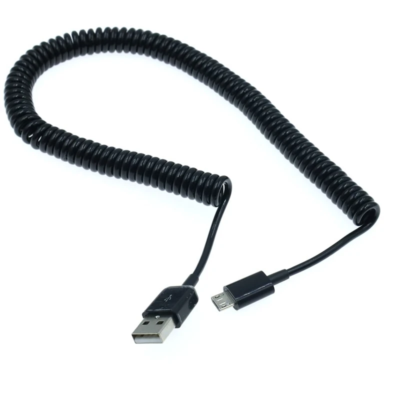 Micro USB Mini Type-C с телескопической Весна мобильный телефон кабель для передачи