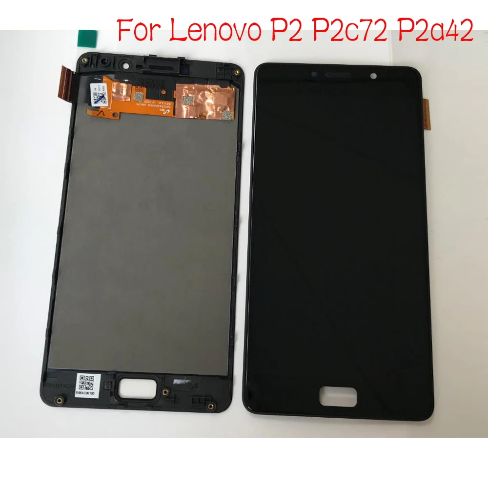 Najtaniej 100% Oryginalny Amoled Wyświetlacz LCD Ekran Dotykowy Digitizer Zgromadzenie Z Ramą Dla Lenovo Vibe P2 P2c72 P2a42 Telefon Panel Czujnik