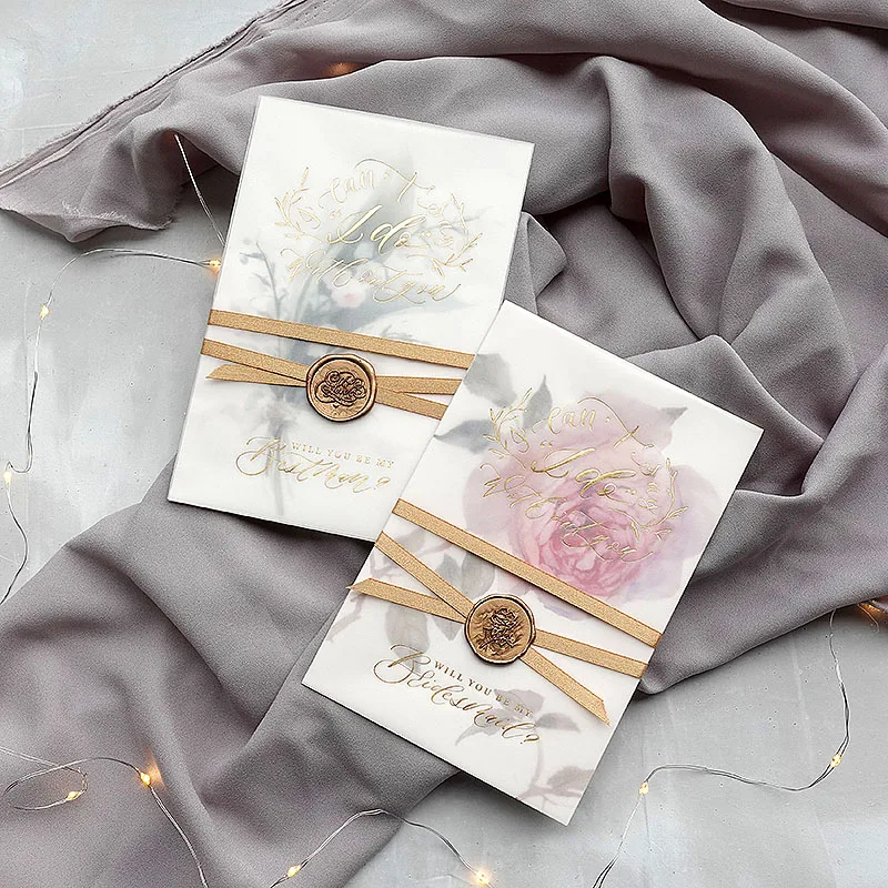 50 шт свежие и выразительные приглашения на заказ свадебные сульфат бумага