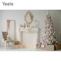 yeele christmas tree fireplace light chair home decor photography backgrounds customized photographic backdrops for photo studio