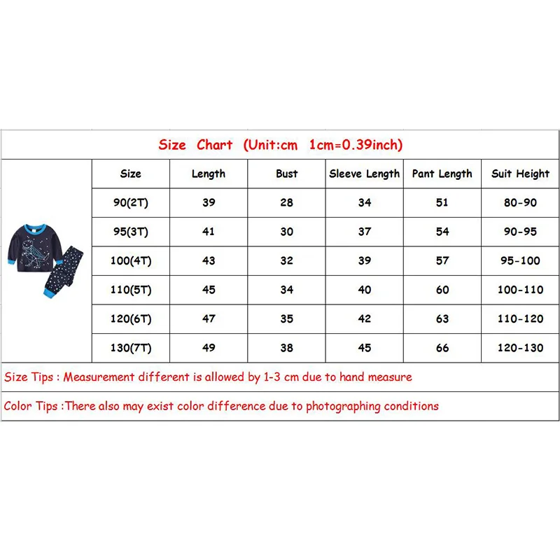 Новинка 2019 Детская Пижама милая одежда с длинным рукавом и принтом динозавра для