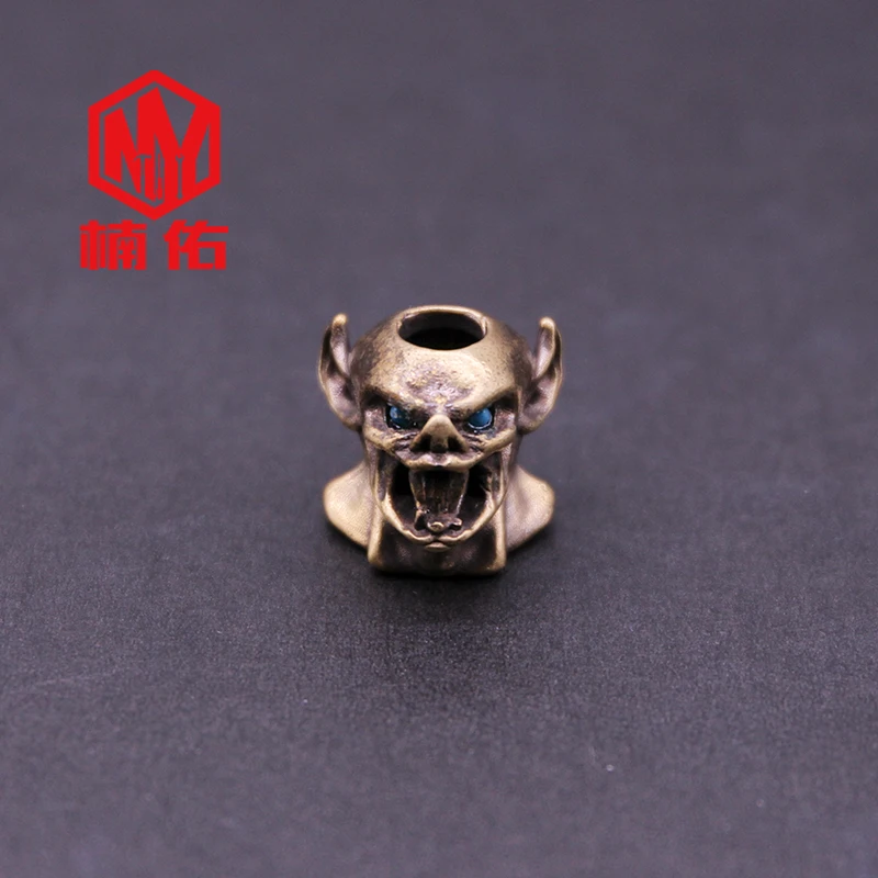 

1PC Bat Skull Retro Brass Copper EDC Paracord Beads Lanyard Pendants Knife Beads Rope Cord Necklace Bracelet Beads Pendants
