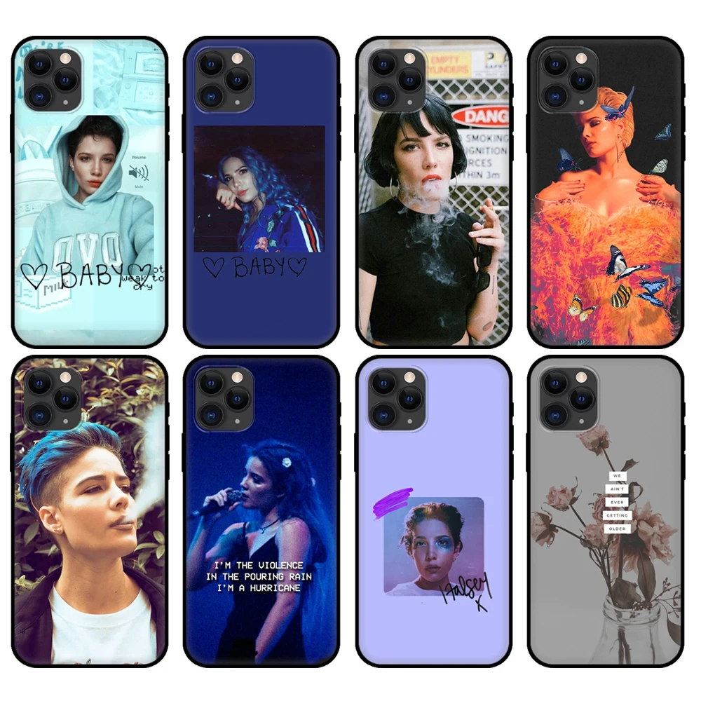 Чехол из ТПУ для iphone 5 5s se 6 6s 7 8 plus x 10, черный чехол для iphone XR XS 11 pro MAX, чехол Halsey