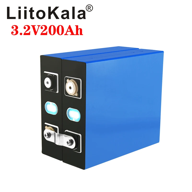

4pcs/lot LiitoKala 3.2V 200Ah lifepo4 battery 12V 200ah battery Suitable for Solar Energy long life 3500 Cycles EUUS TAX FREE