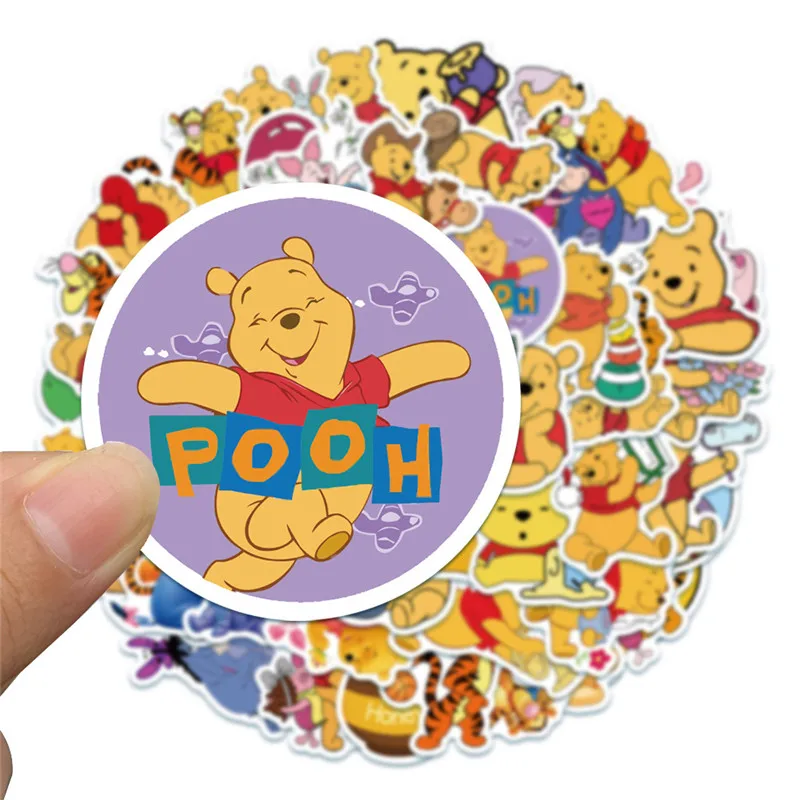 50Pcs Cartoon Stickers Cute Winnie The Pooh Graffiti Portable Suitcase Waterproof Sticker Toys | Игрушки и хобби